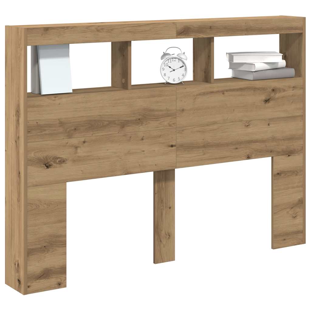 vidaXL Dulap pentru tăblie cu LED Stejar Artisan 140x17x102 cm vidaXL Dulap pentru tăblie cu LED Stejar Artisan 140x17x102 cm