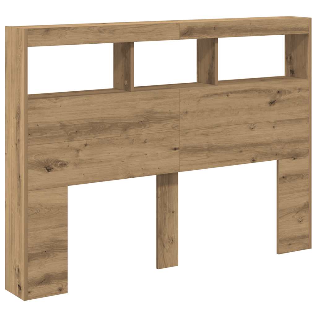 vidaXL Dulap pentru tăblie cu LED Stejar Artisan 140x17x102 cm vidaXL Dulap pentru tăblie cu LED Stejar Artisan 140x17x102 cm