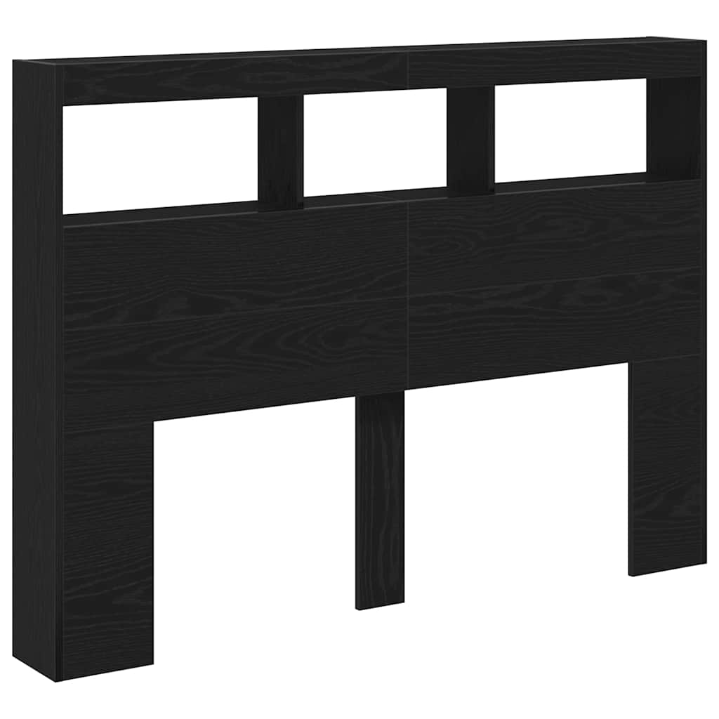 vidaXL Dulap pentru tăblie cu LED Stejar negru 140x17x102 cm vidaXL Dulap pentru tăblie cu LED Stejar negru 140x17x102 cm