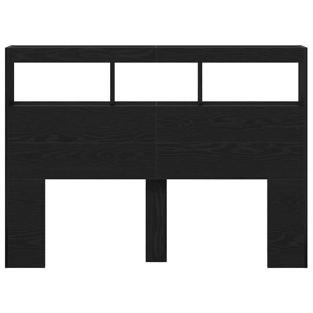 vidaXL Dulap pentru tăblie cu LED Stejar negru 140x17x102 cm vidaXL Dulap pentru tăblie cu LED Stejar negru 140x17x102 cm