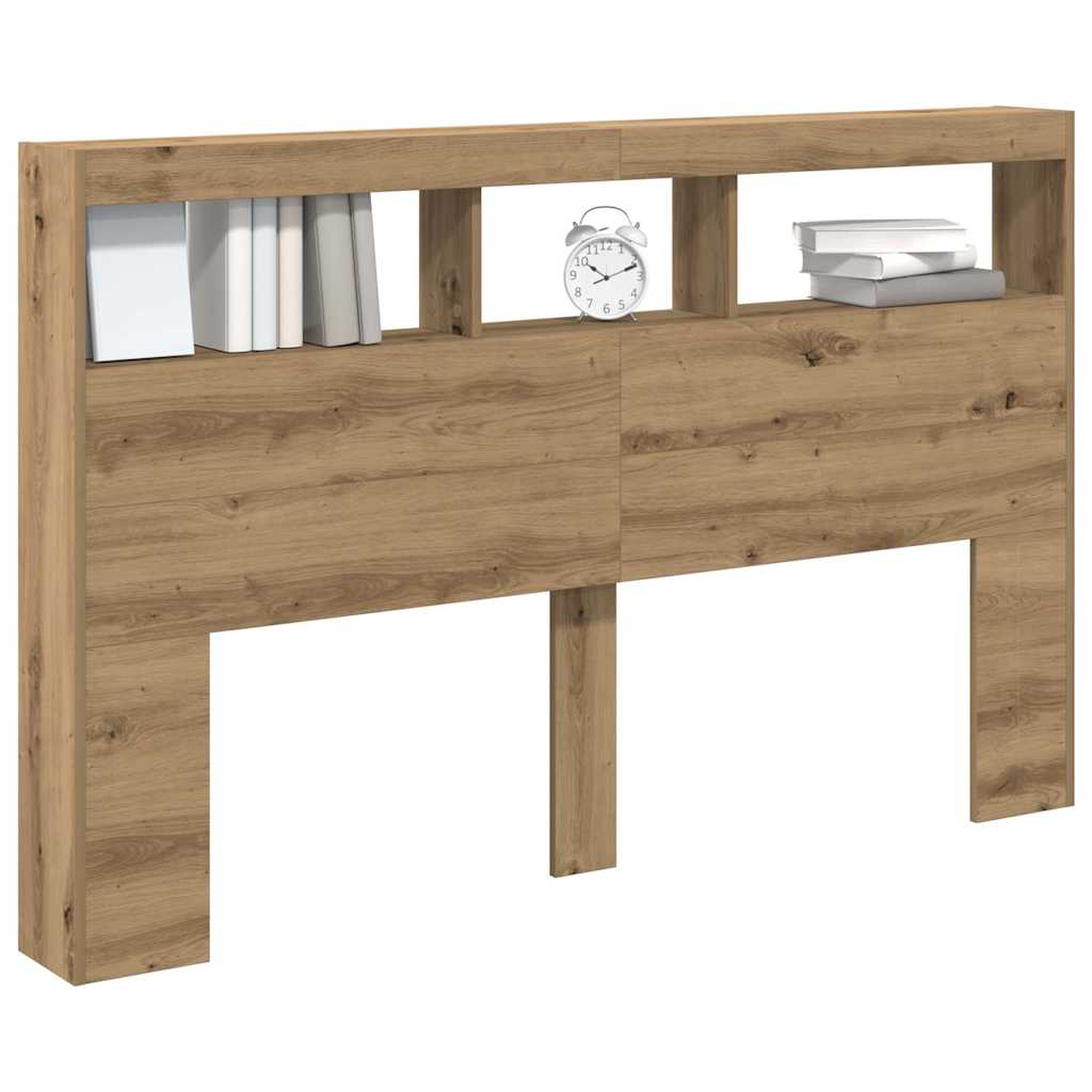 vidaXL Dulap pentru tăblie cu LED Stejar Artisan 160x17x102 cm vidaXL Dulap pentru tăblie cu LED Stejar Artisan 160x17x102 cm