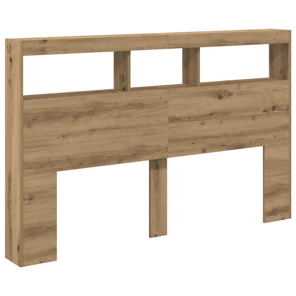 vidaXL Dulap pentru tăblie cu LED Stejar Artisan 160x17x102 cm vidaXL Dulap pentru tăblie cu LED Stejar Artisan 160x17x102 cm