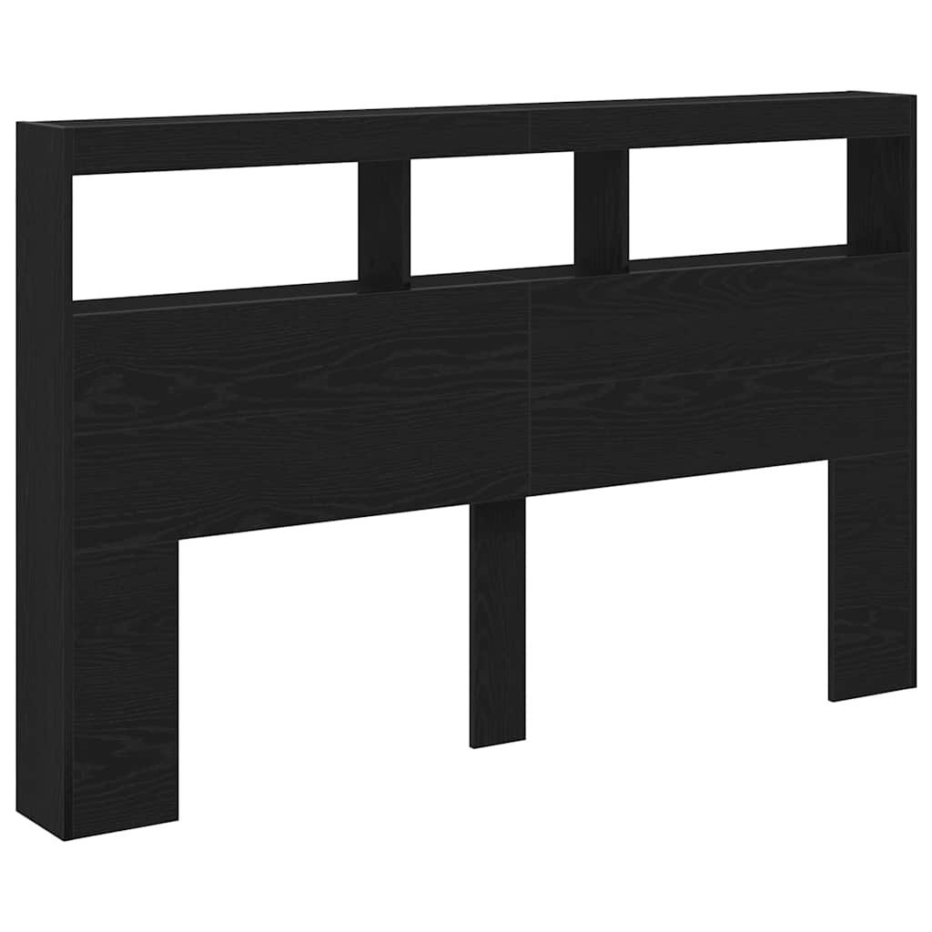 vidaXL Dulap pentru tăblie cu LED Stejar negru 160x17x102 cm