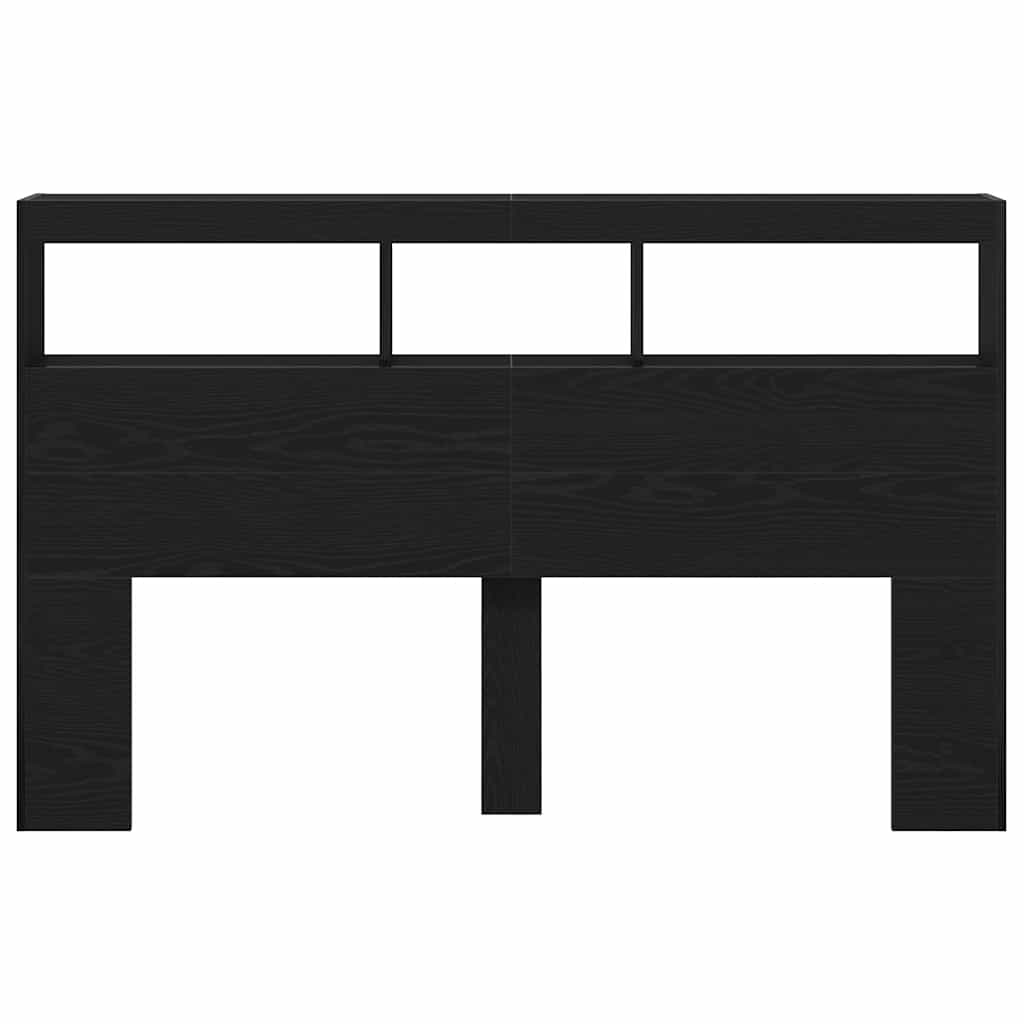 vidaXL Dulap pentru tăblie cu LED Stejar negru 160x17x102 cm