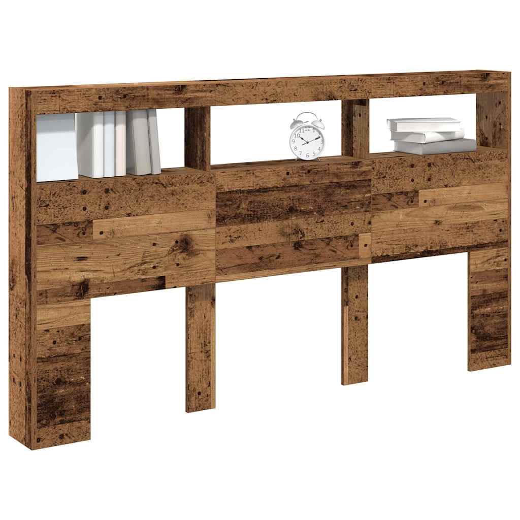 vidaXL Dulap pentru tăblie cu LED Lemn vechi 180x17x102 cm vidaXL Dulap pentru tăblie cu LED Lemn vechi 180x17x102 cm
