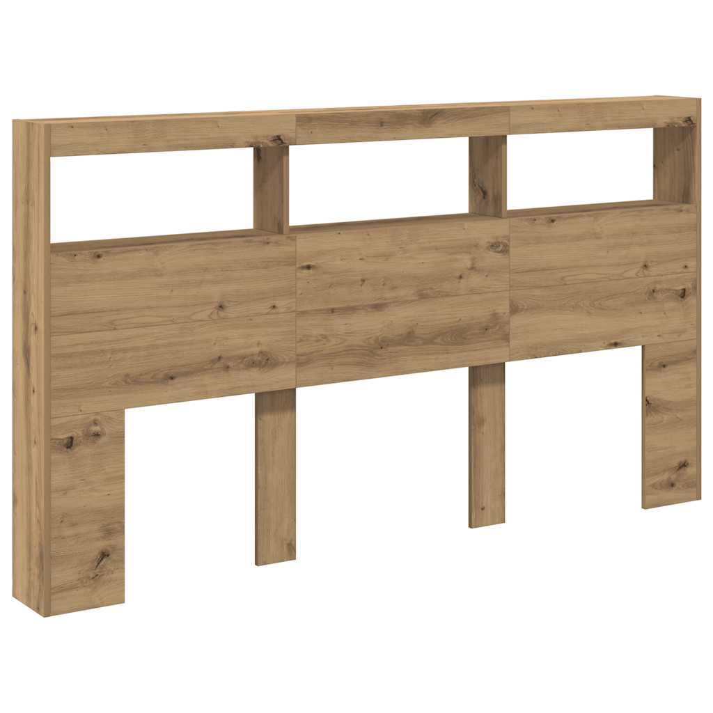 vidaXL Dulap pentru tăblie cu LED Stejar Artisan 180x17x102 cm vidaXL Dulap pentru tăblie cu LED Stejar Artisan 180x17x102 cm