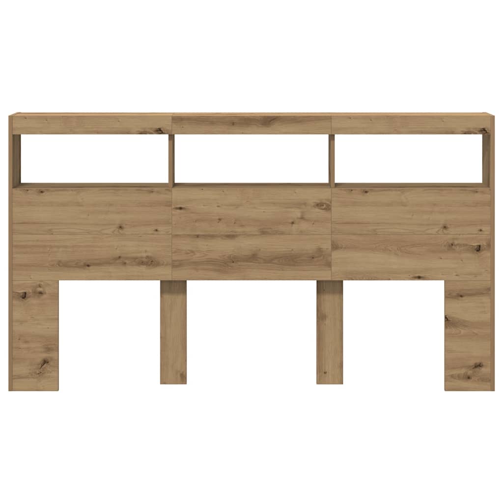 vidaXL Dulap pentru tăblie cu LED Stejar Artisan 180x17x102 cm vidaXL Dulap pentru tăblie cu LED Stejar Artisan 180x17x102 cm