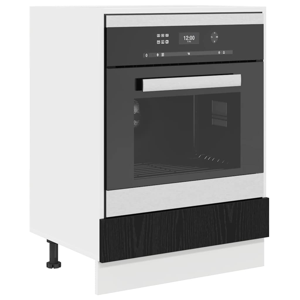 vidaXL Dulap suspendat Riga Stejar Negru 60 x 46 x 81,5 cm