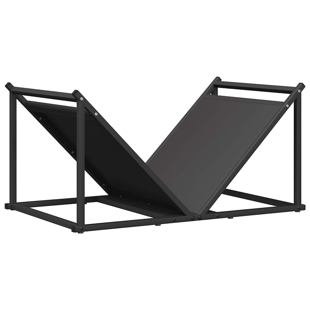 vidaXL Suport pentru lemne de foc negru Oțel laminat la rece vidaXL Suport pentru lemne de foc negru Oțel laminat la rece