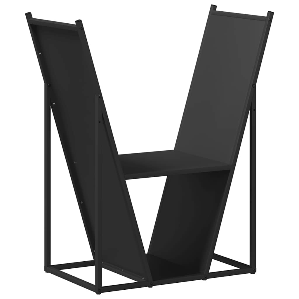 vidaXL Suport pentru lemne de foc negru Oțel laminat la rece vidaXL Suport pentru lemne de foc negru Oțel laminat la rece