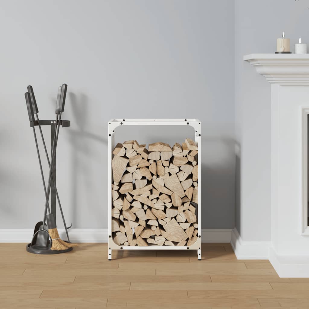 vidaXL Suport pentru lemne de foc alb 44x28x65 cm Oțel laminat la rece vidaXL Suport pentru lemne de foc alb 44x28x65 cm Oțel laminat la rece