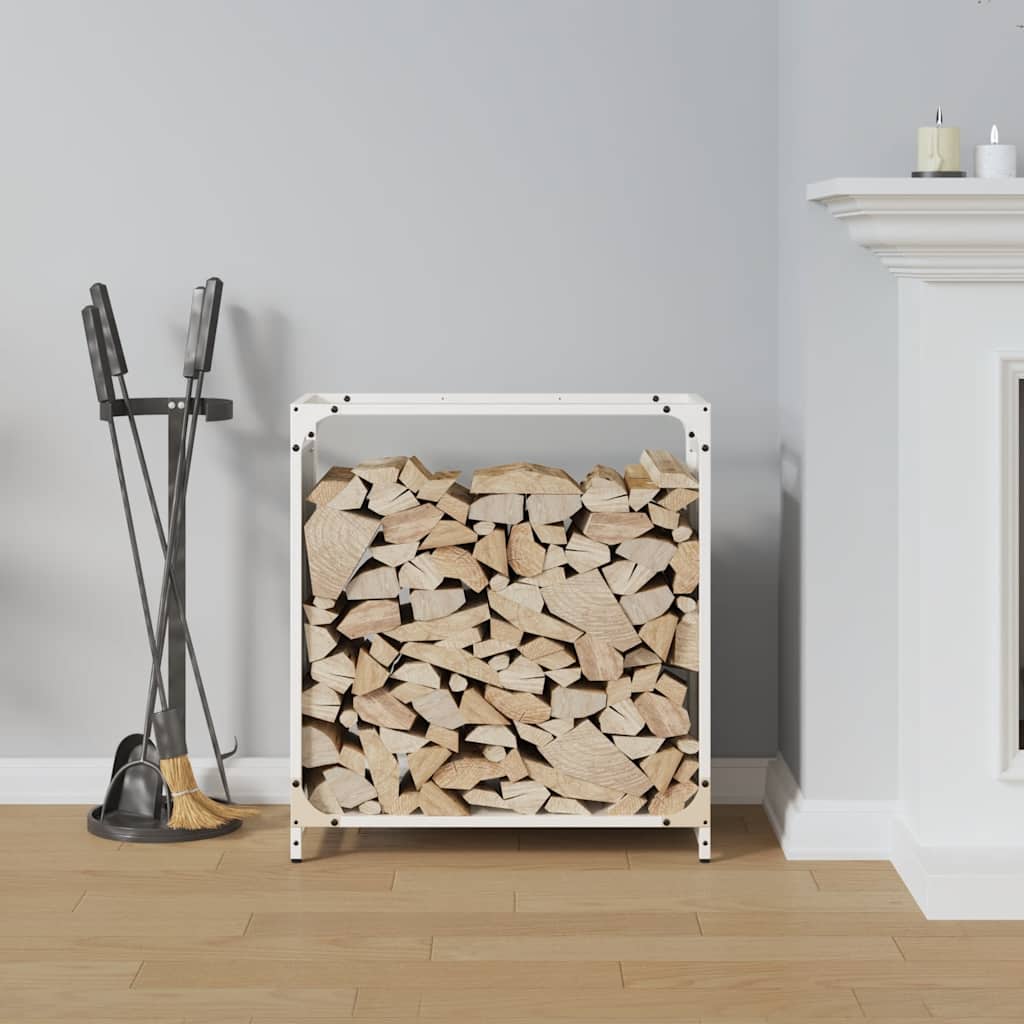 vidaXL Suport pentru lemne de foc alb 60x28x65 cm Oțel laminat la rece vidaXL Suport pentru lemne de foc alb 60x28x65 cm Oțel laminat la rece
