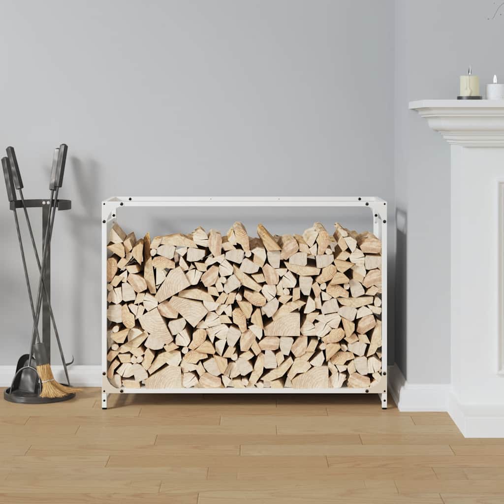 vidaXL Suport pentru lemne de foc alb 90x28x65 cm Oțel laminat la rece vidaXL Suport pentru lemne de foc alb 90x28x65 cm Oțel laminat la rece