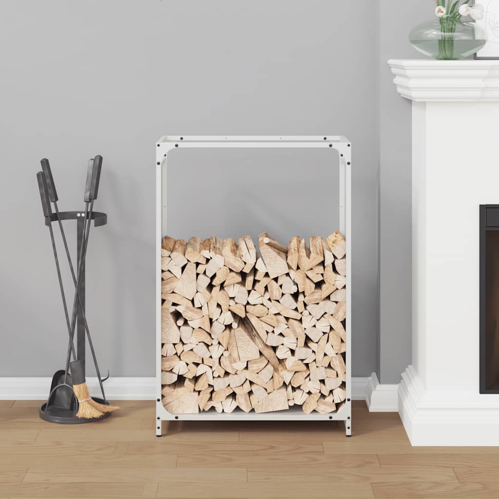 vidaXL Suport pentru lemne de foc alb 60x28x90 cm Oțel laminat la rece vidaXL Suport pentru lemne de foc alb 60x28x90 cm Oțel laminat la rece