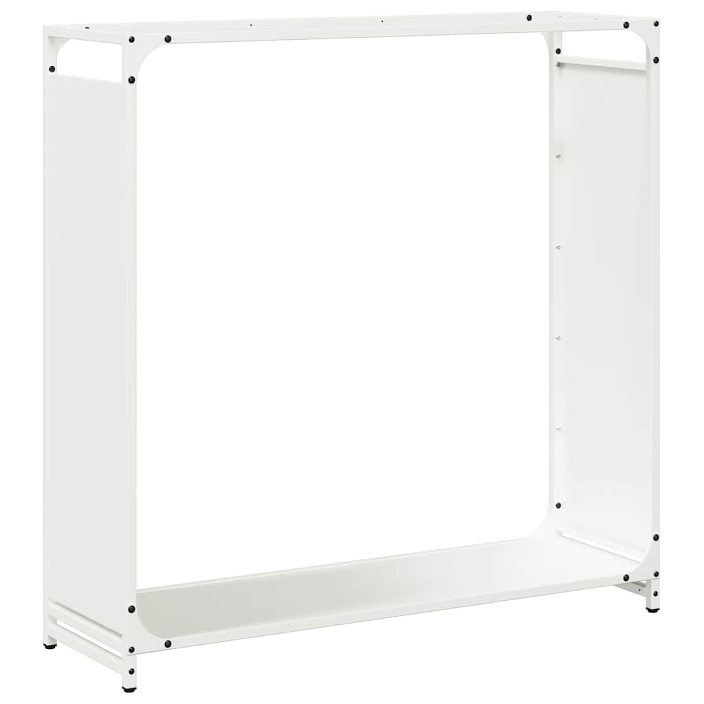 vidaXL Suport pentru lemne de foc alb 90x28x90 cm Oțel laminat la rece