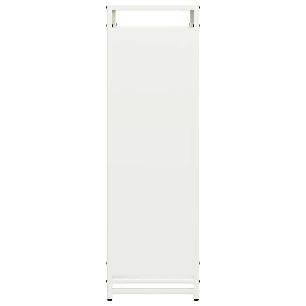 vidaXL Suport pentru lemne de foc alb 90x28x90 cm Oțel laminat la rece