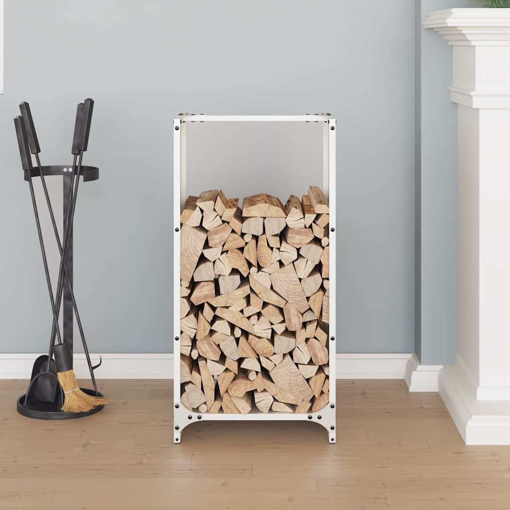 vidaXL Suport pentru lemne de foc alb 40x30x80 cm Oțel laminat la rece vidaXL Suport pentru lemne de foc alb 40x30x80 cm Oțel laminat la rece