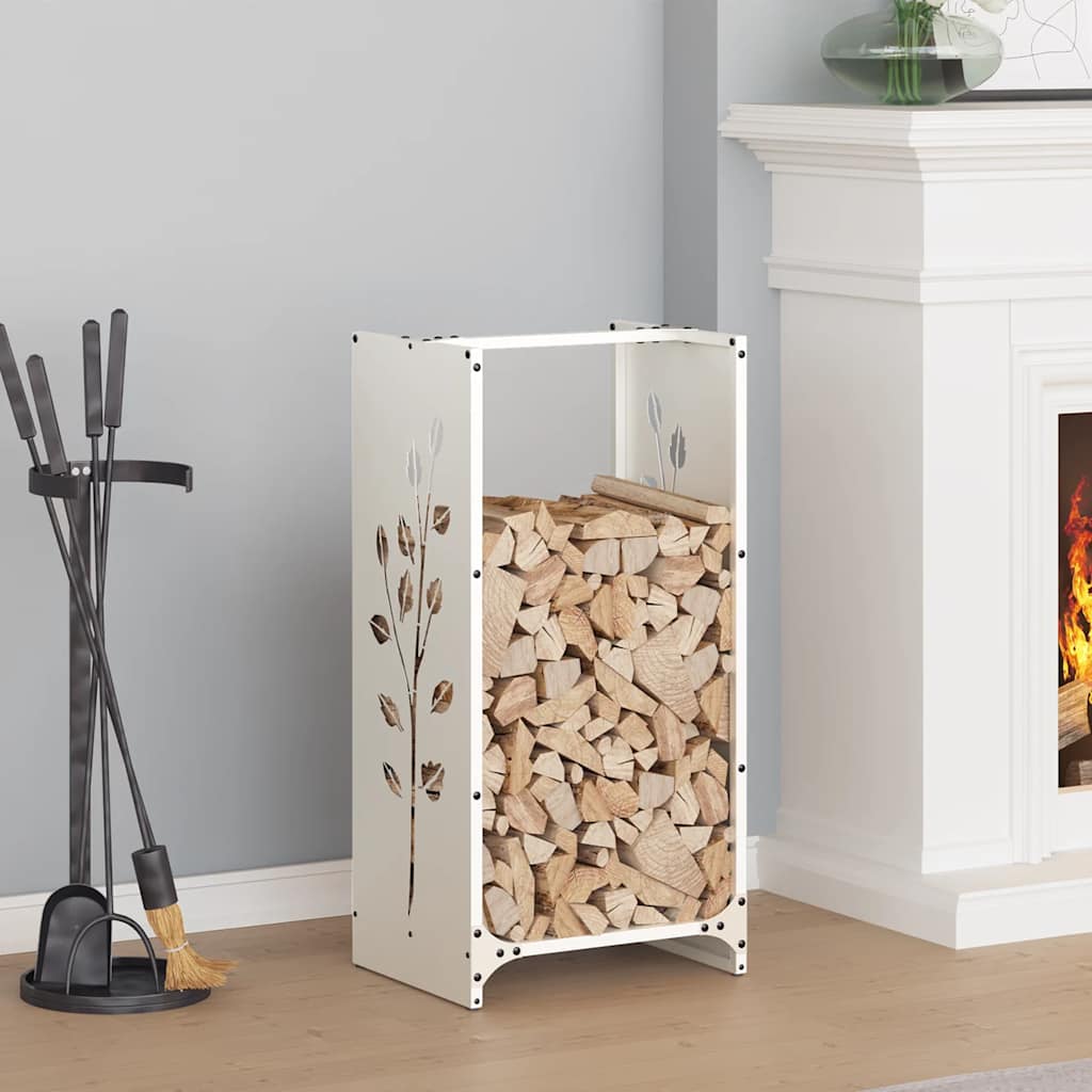 vidaXL Suport pentru lemne de foc alb 40x30x80 cm Oțel laminat la rece vidaXL Suport pentru lemne de foc alb 40x30x80 cm Oțel laminat la rece