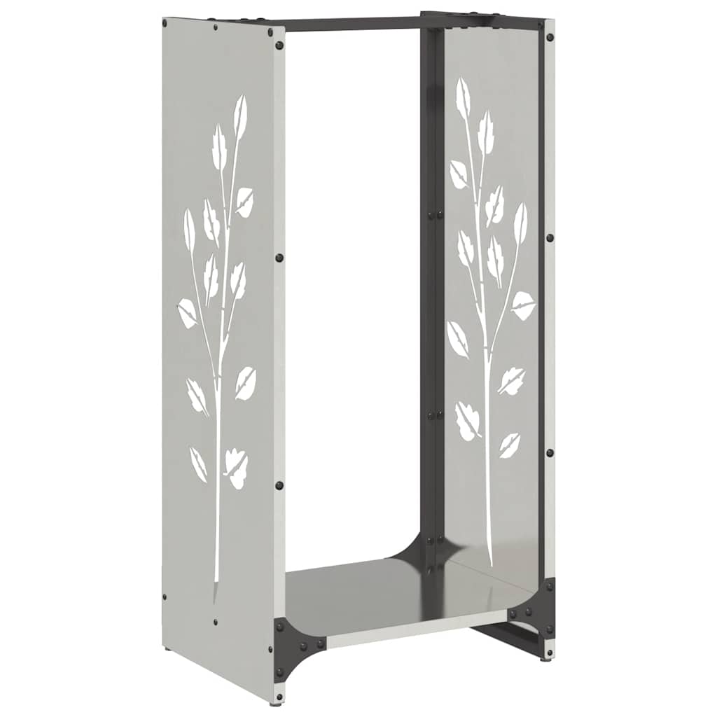 vidaXL Suport pentru lemne de foc 40x30x80 cm oțel inoxidabil