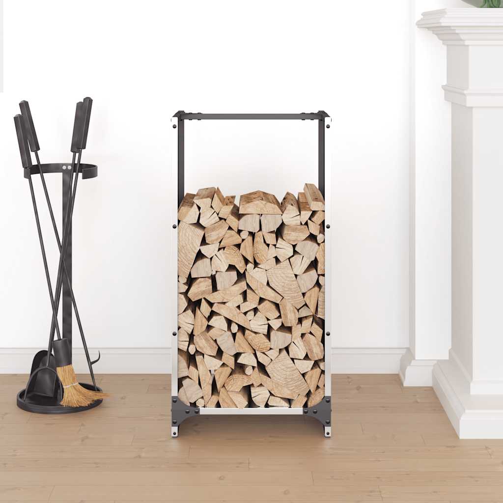 vidaXL Suport pentru lemne de foc 40x30x80 cm oțel inoxidabil