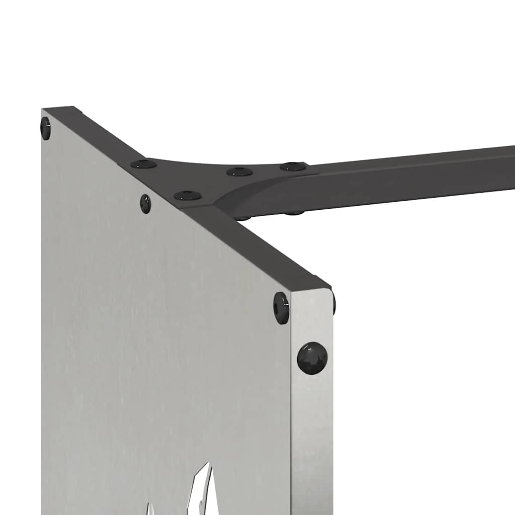 vidaXL Suport pentru lemne de foc 40x30x80 cm oțel inoxidabil
