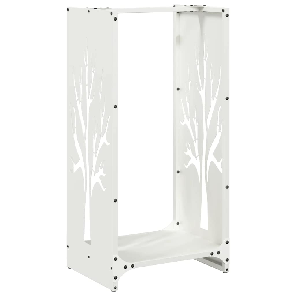 vidaXL Suport pentru lemne de foc alb 40x30x80 cm Oțel laminat la rece vidaXL Suport pentru lemne de foc alb 40x30x80 cm Oțel laminat la rece