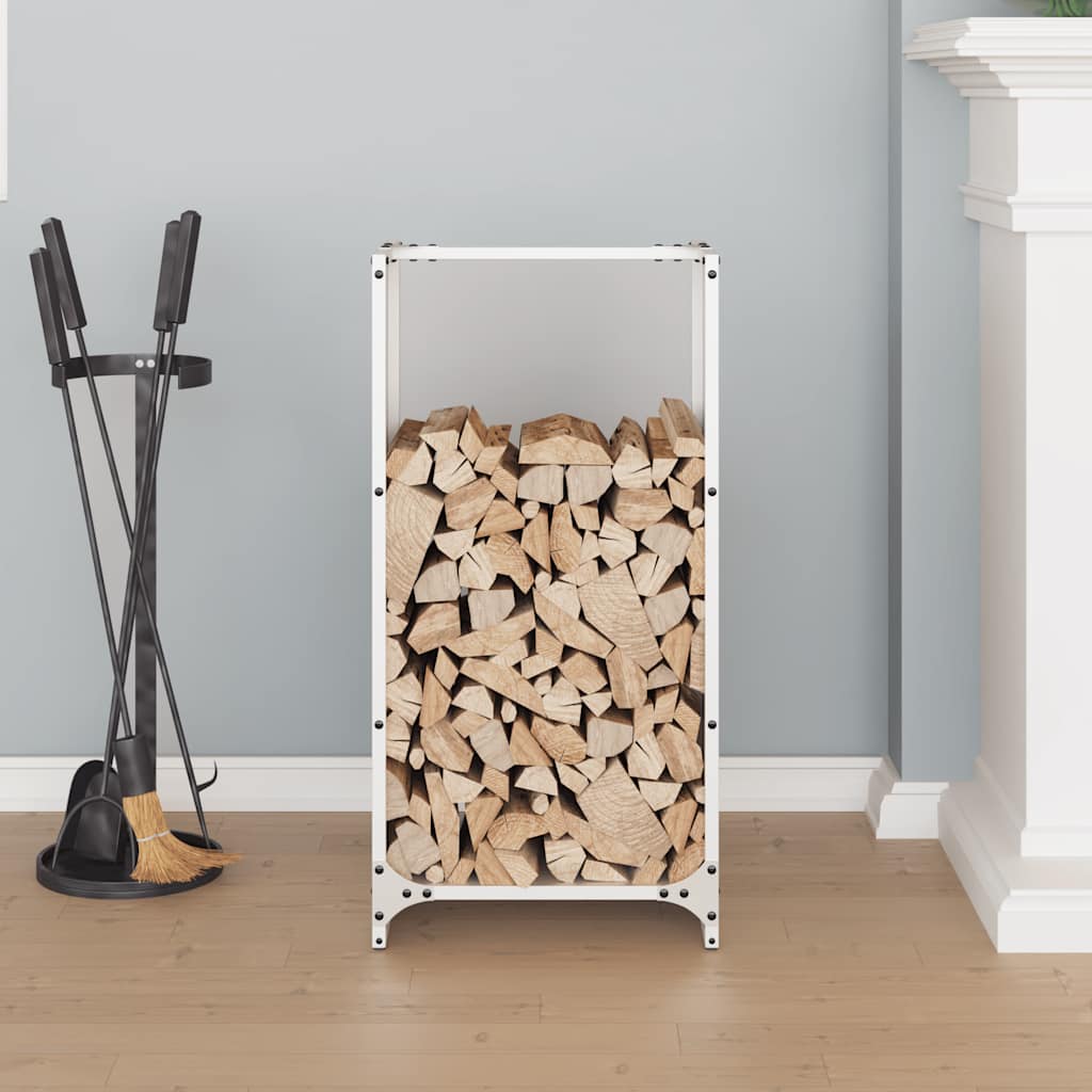 vidaXL Suport pentru lemne de foc alb 40x30x80 cm Oțel laminat la rece vidaXL Suport pentru lemne de foc alb 40x30x80 cm Oțel laminat la rece