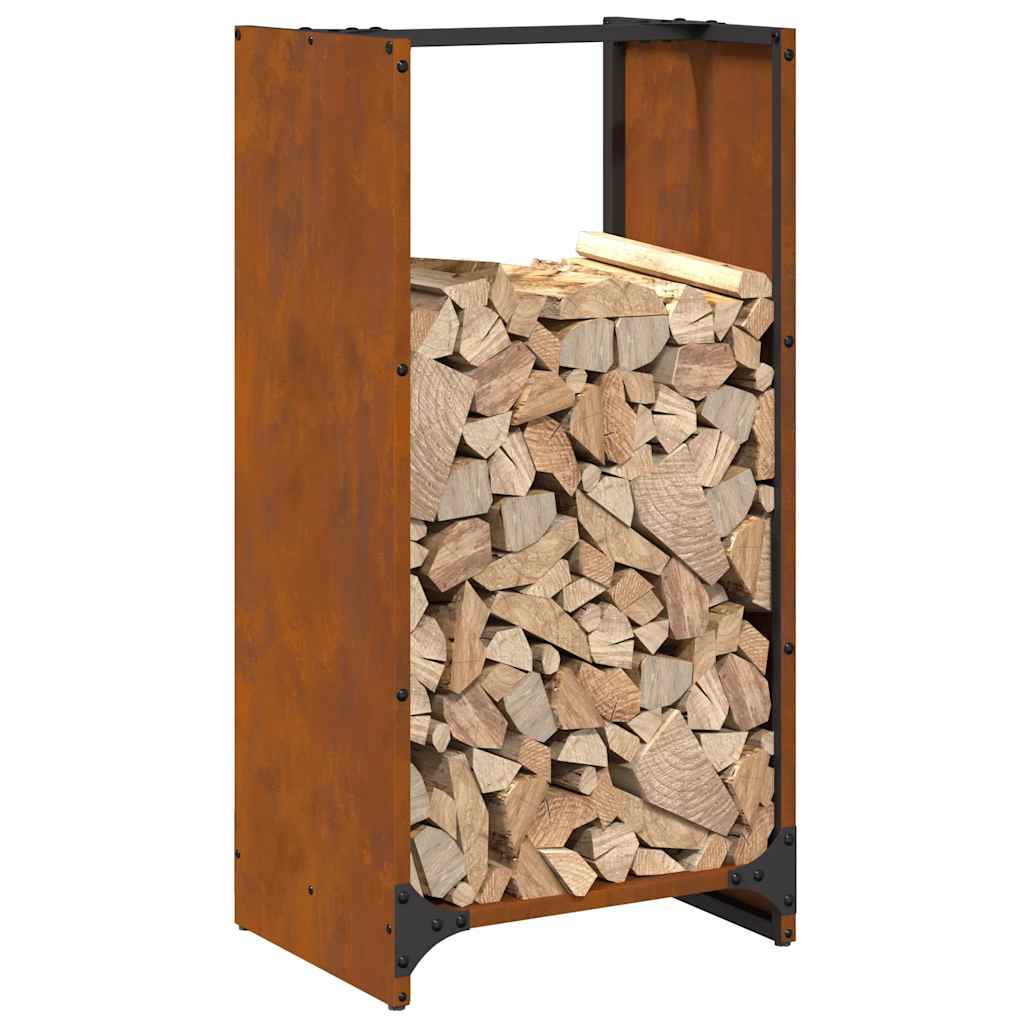 vidaXL Suport pentru lemne de foc 40x30x80 cm Oțel pentru intemperii vidaXL Suport pentru lemne de foc 40x30x80 cm Oțel pentru intemperii