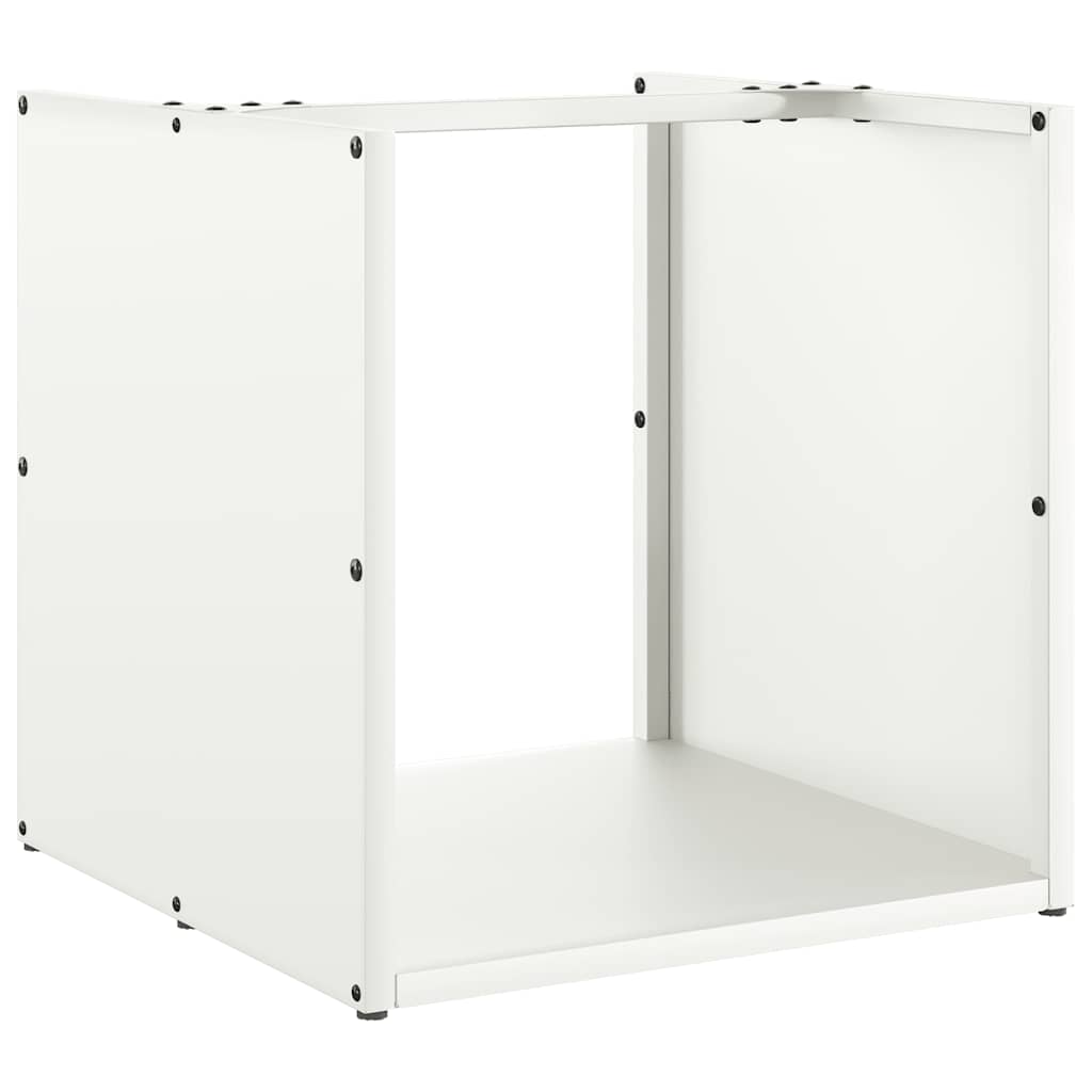 vidaXL Suport pentru lemne de foc alb 40x40x40 cm Oțel laminat la rece vidaXL Suport pentru lemne de foc alb 40x40x40 cm Oțel laminat la rece