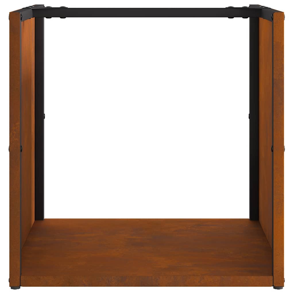 vidaXL Suport pentru lemne de foc 40x40x40 cm Oțel pentru intemperii vidaXL Suport pentru lemne de foc 40x40x40 cm Oțel pentru intemperii