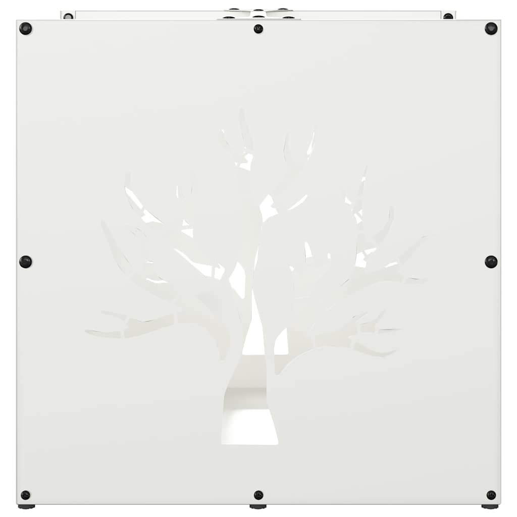 vidaXL Suport pentru lemne de foc alb 40x40x40 cm Oțel laminat la rece vidaXL Suport pentru lemne de foc alb 40x40x40 cm Oțel laminat la rece