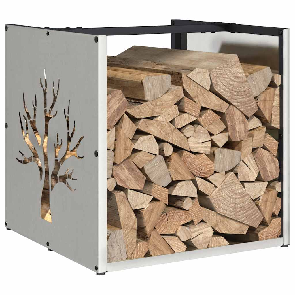 vidaXL Suport pentru lemne de foc 40x40x40 cm oțel inoxidabil vidaXL Suport pentru lemne de foc 40x40x40 cm oțel inoxidabil