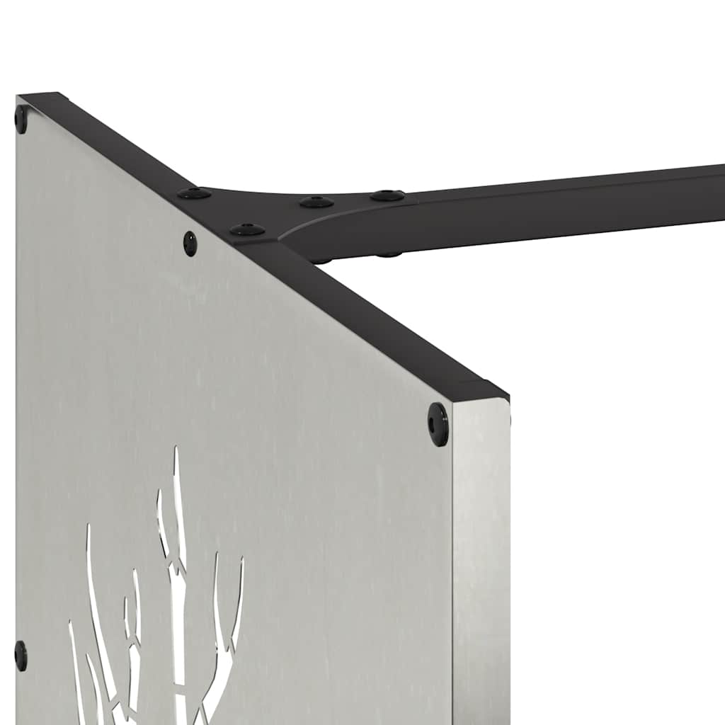 vidaXL Suport pentru lemne de foc 40x40x40 cm oțel inoxidabil vidaXL Suport pentru lemne de foc 40x40x40 cm oțel inoxidabil