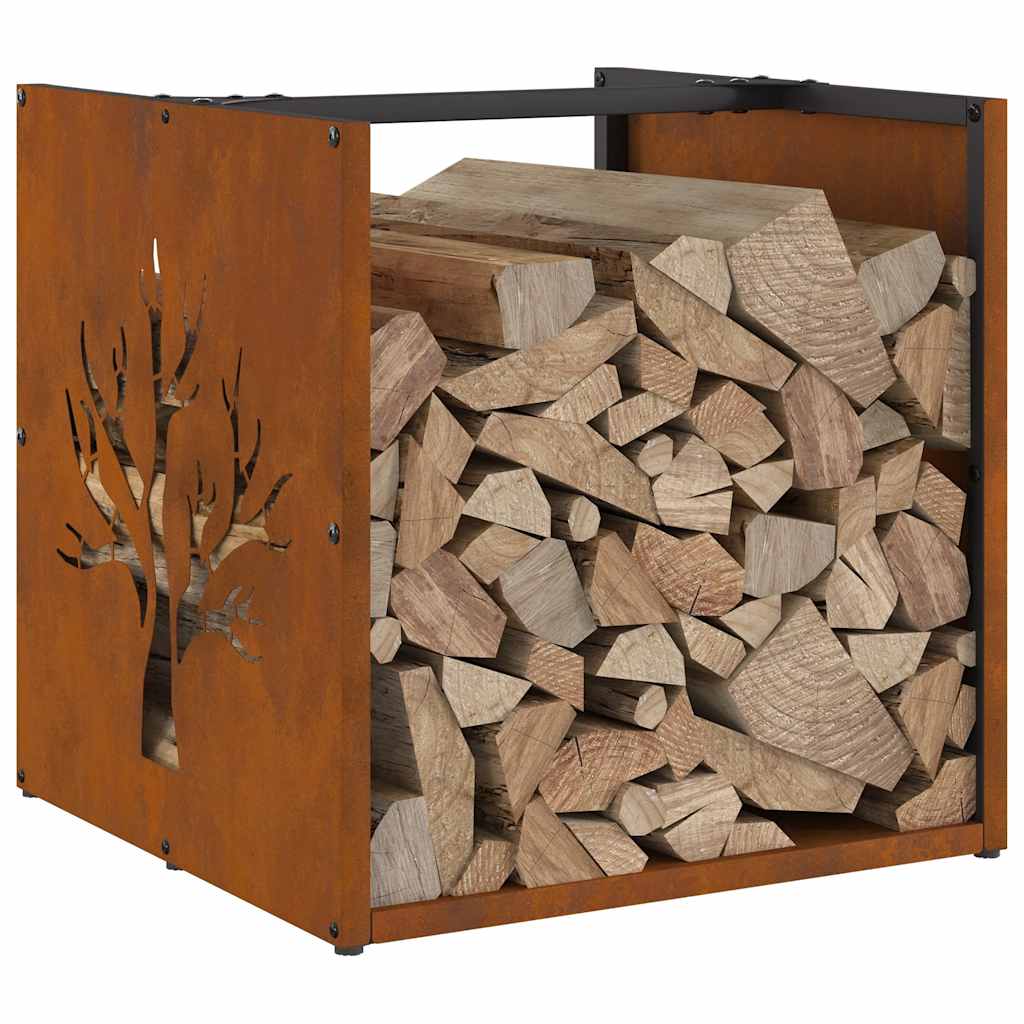 vidaXL Suport pentru lemne de foc 40x40x40 cm Oțel pentru intemperii