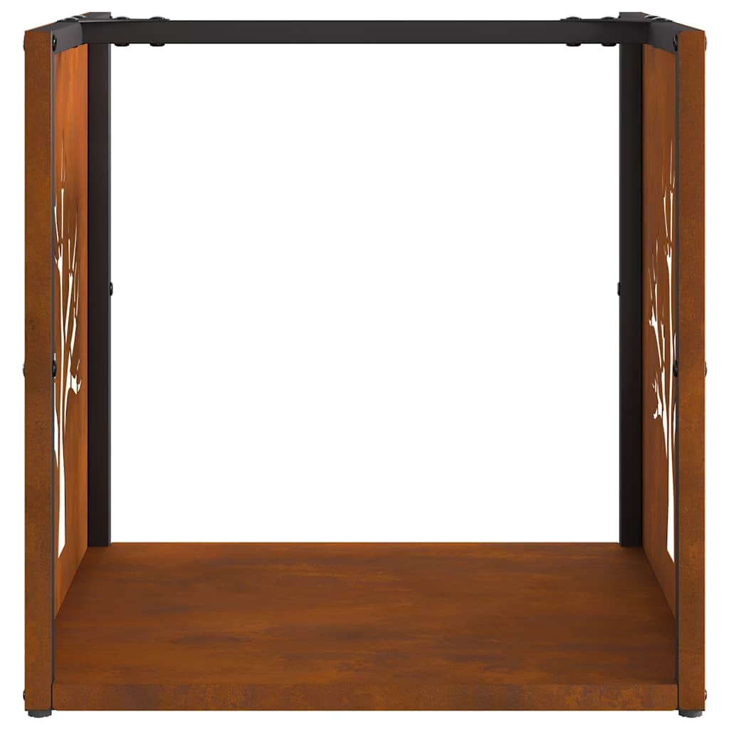 vidaXL Suport pentru lemne de foc 40x40x40 cm Oțel pentru intemperii