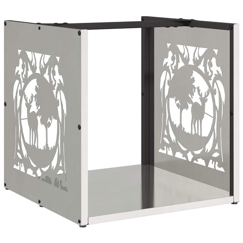 vidaXL Suport pentru lemne de foc 40x40x40 cm oțel inoxidabil vidaXL Suport pentru lemne de foc 40x40x40 cm oțel inoxidabil