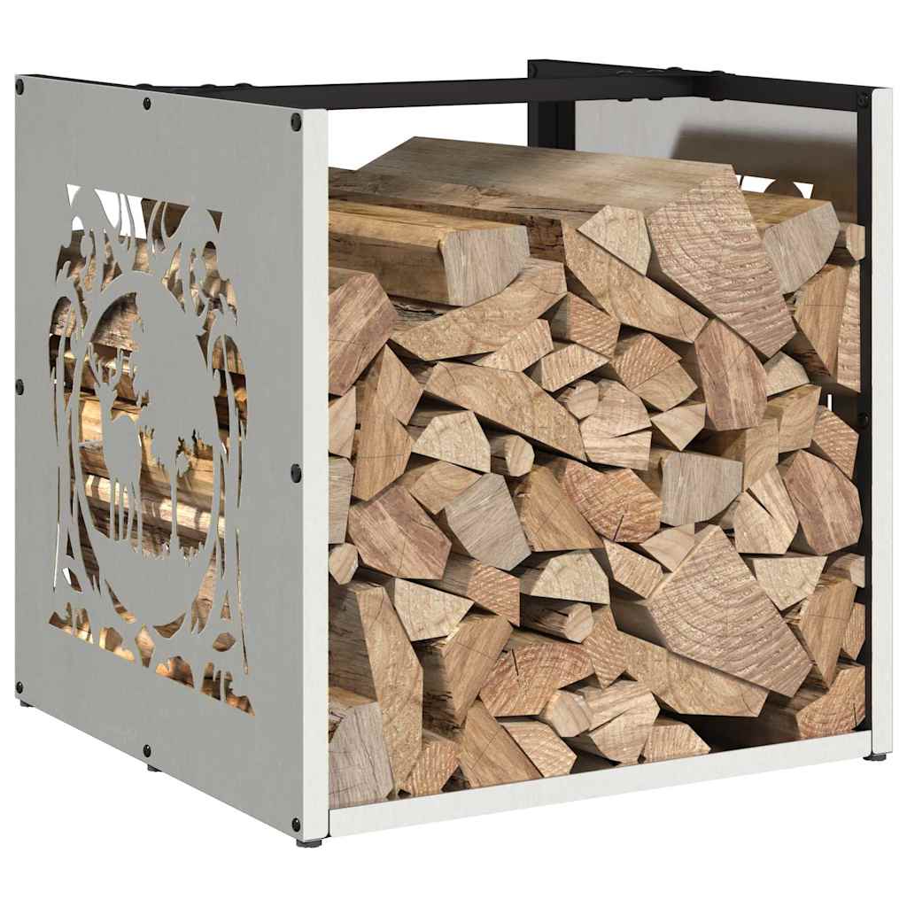 vidaXL Suport pentru lemne de foc 40x40x40 cm oțel inoxidabil vidaXL Suport pentru lemne de foc 40x40x40 cm oțel inoxidabil