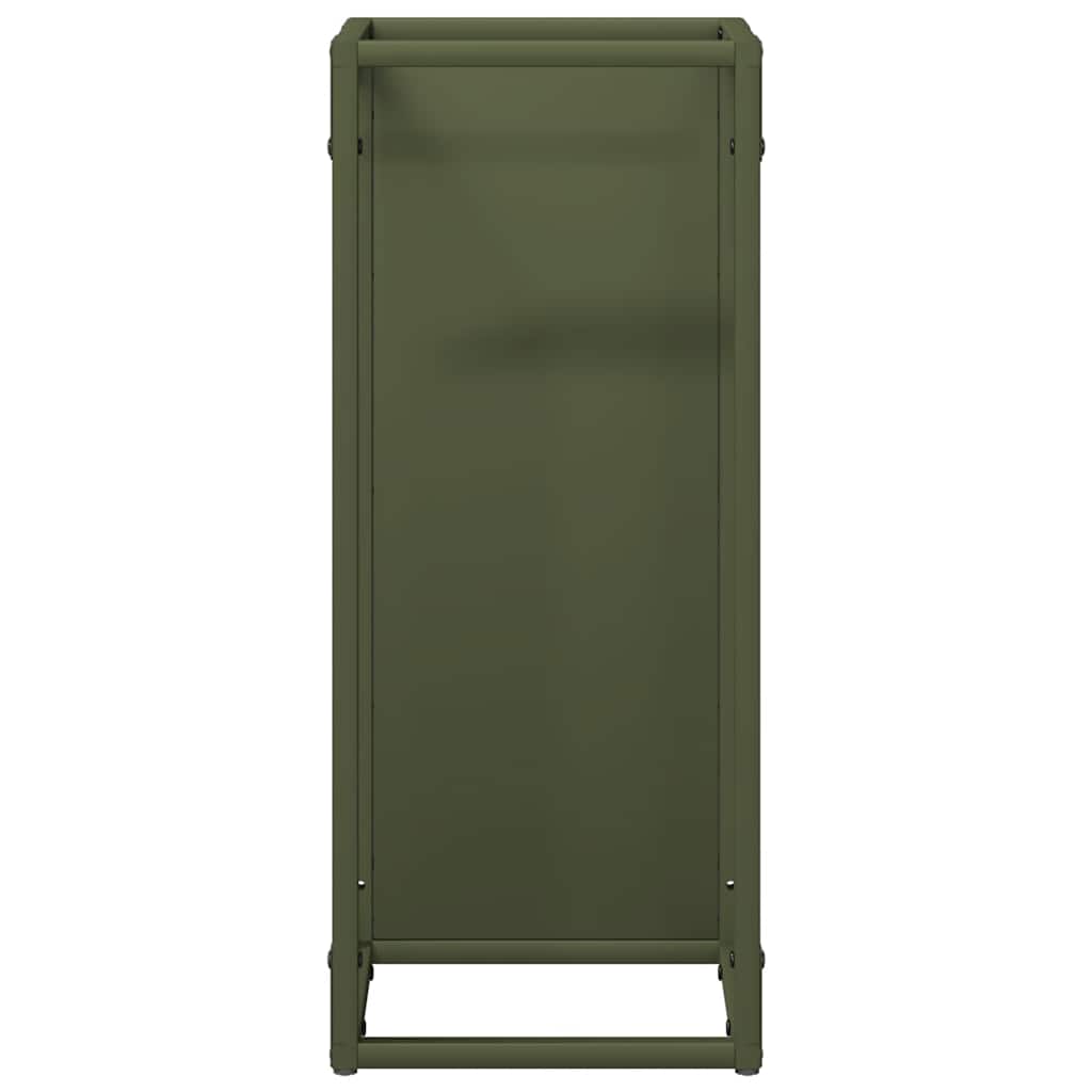 vidaXL Suport pentru lemne de foc Verde măsline Oțel laminat la rece vidaXL Suport pentru lemne de foc Verde măsline Oțel laminat la rece