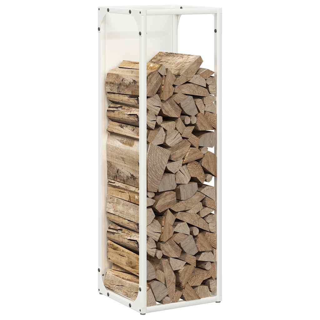 vidaXL Suport pentru lemne de foc alb 25x25x80 cm Oțel laminat la rece vidaXL Suport pentru lemne de foc alb 25x25x80 cm Oțel laminat la rece