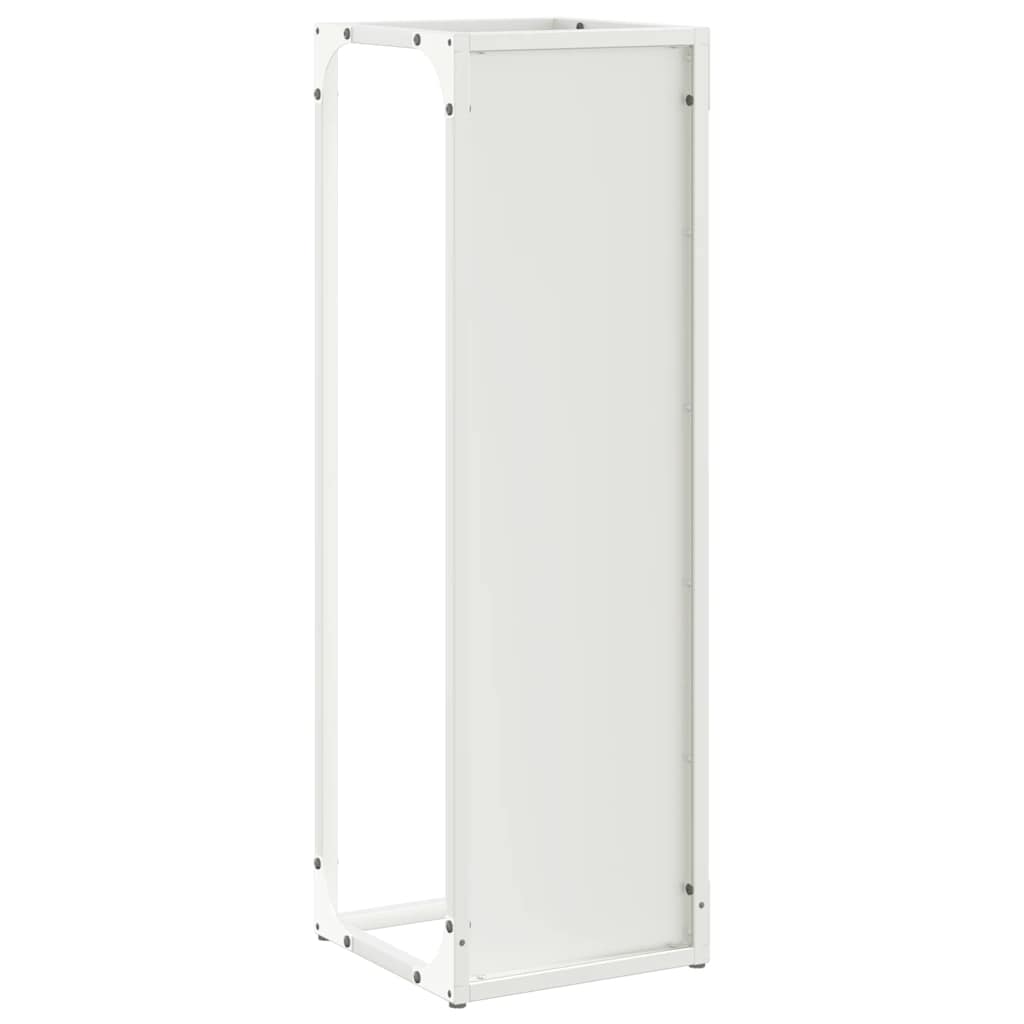 vidaXL Suport pentru lemne de foc alb 25x25x80 cm Oțel laminat la rece vidaXL Suport pentru lemne de foc alb 25x25x80 cm Oțel laminat la rece