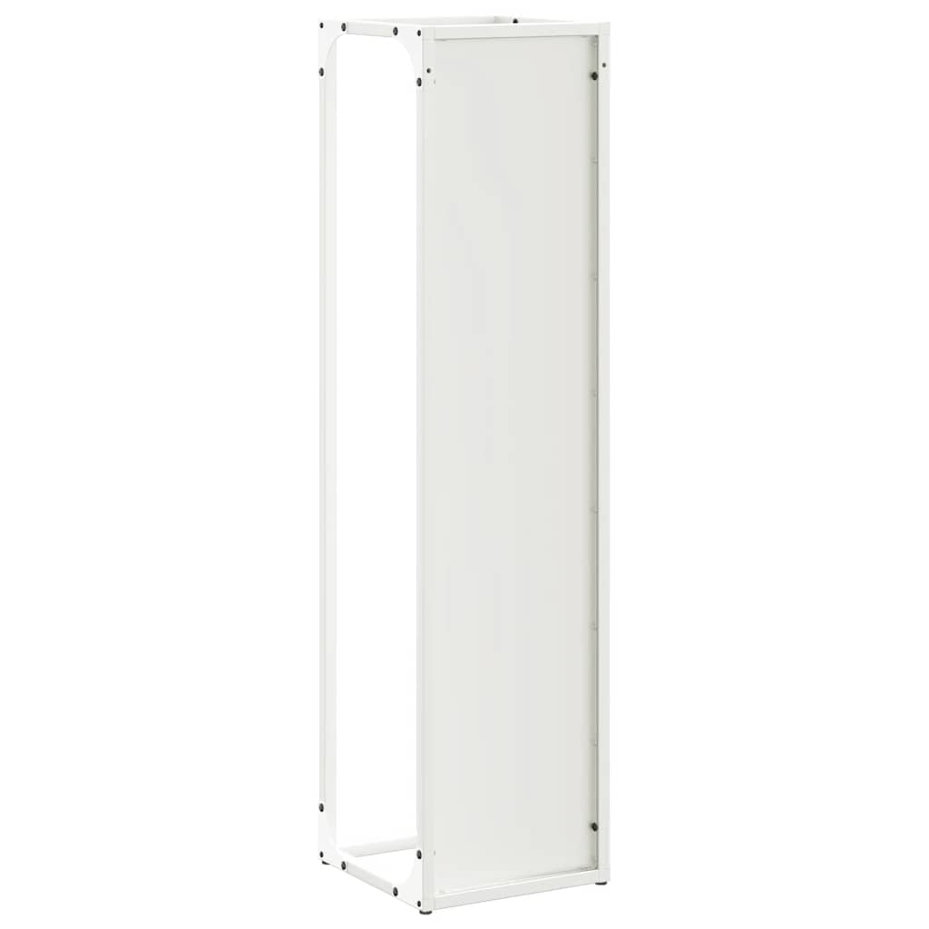 vidaXL Suport pentru lemne de foc alb 25x25x100cm Oțel laminat la rece vidaXL Suport pentru lemne de foc alb 25x25x100cm Oțel laminat la rece