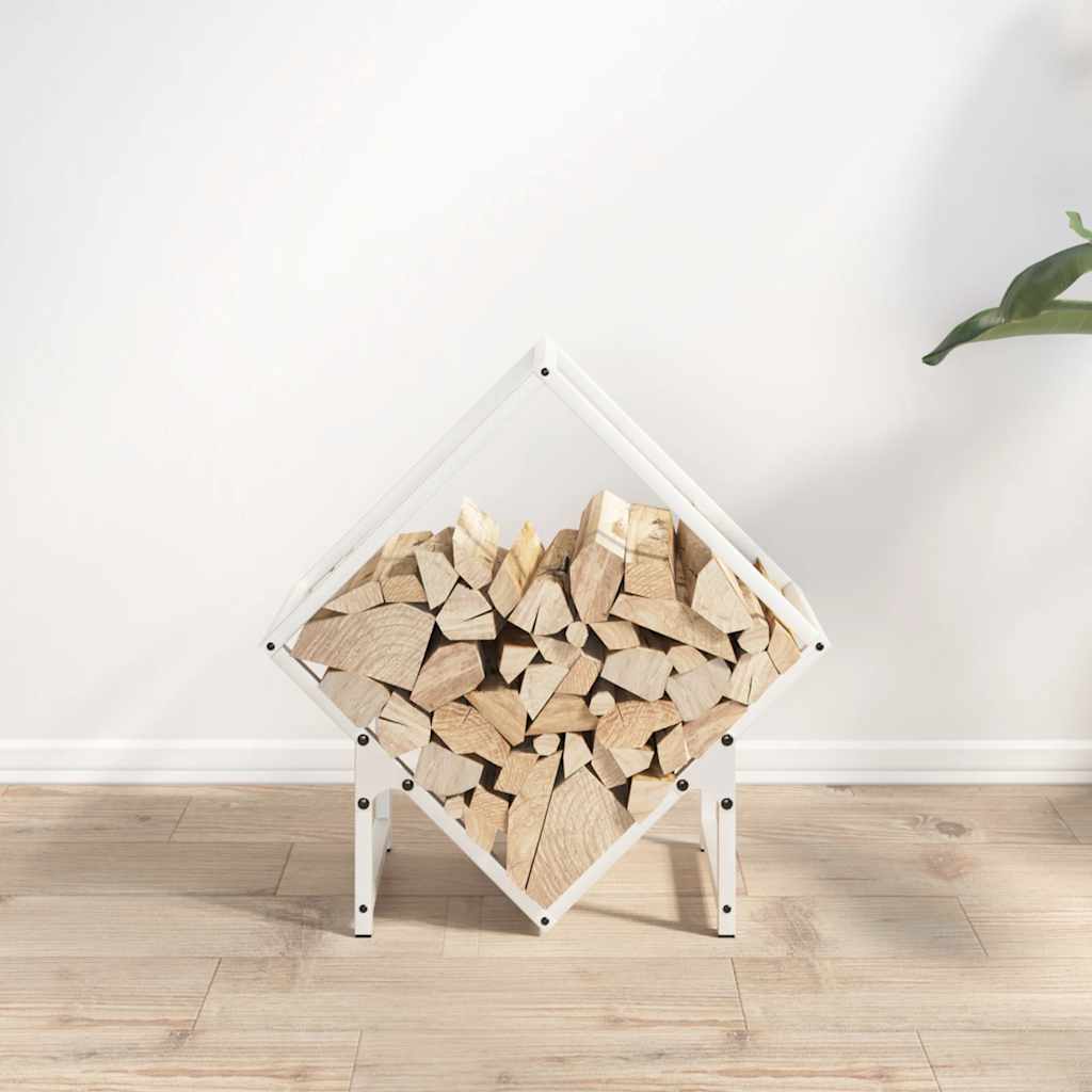 vidaXL Suport pentru lemne de foc alb 50x25x50 cm Oțel laminat la rece vidaXL Suport pentru lemne de foc alb 50x25x50 cm Oțel laminat la rece