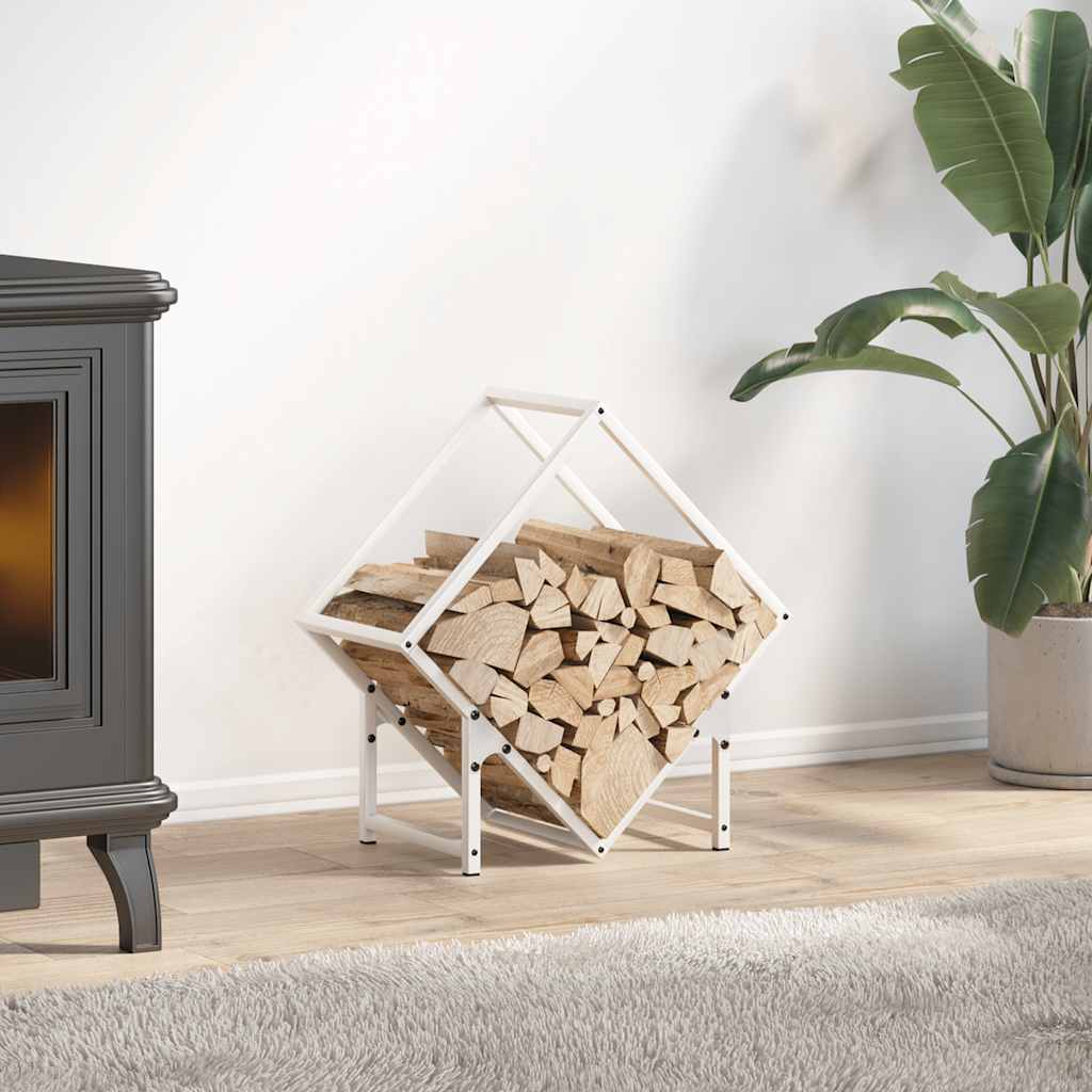 vidaXL Suport pentru lemne de foc alb 50x25x50 cm Oțel laminat la rece vidaXL Suport pentru lemne de foc alb 50x25x50 cm Oțel laminat la rece