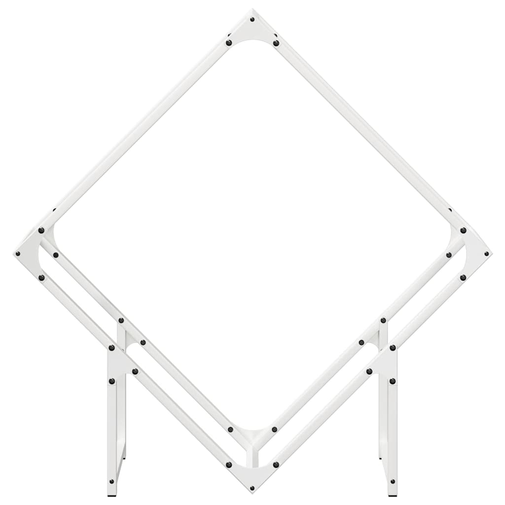 vidaXL Suport pentru lemne de foc alb 80x25x80 cm Oțel laminat la rece