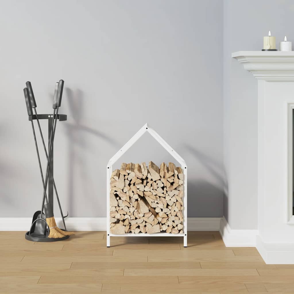 vidaXL Suport pentru lemne de foc alb 40x25x60 cm Oțel laminat la rece vidaXL Suport pentru lemne de foc alb 40x25x60 cm Oțel laminat la rece