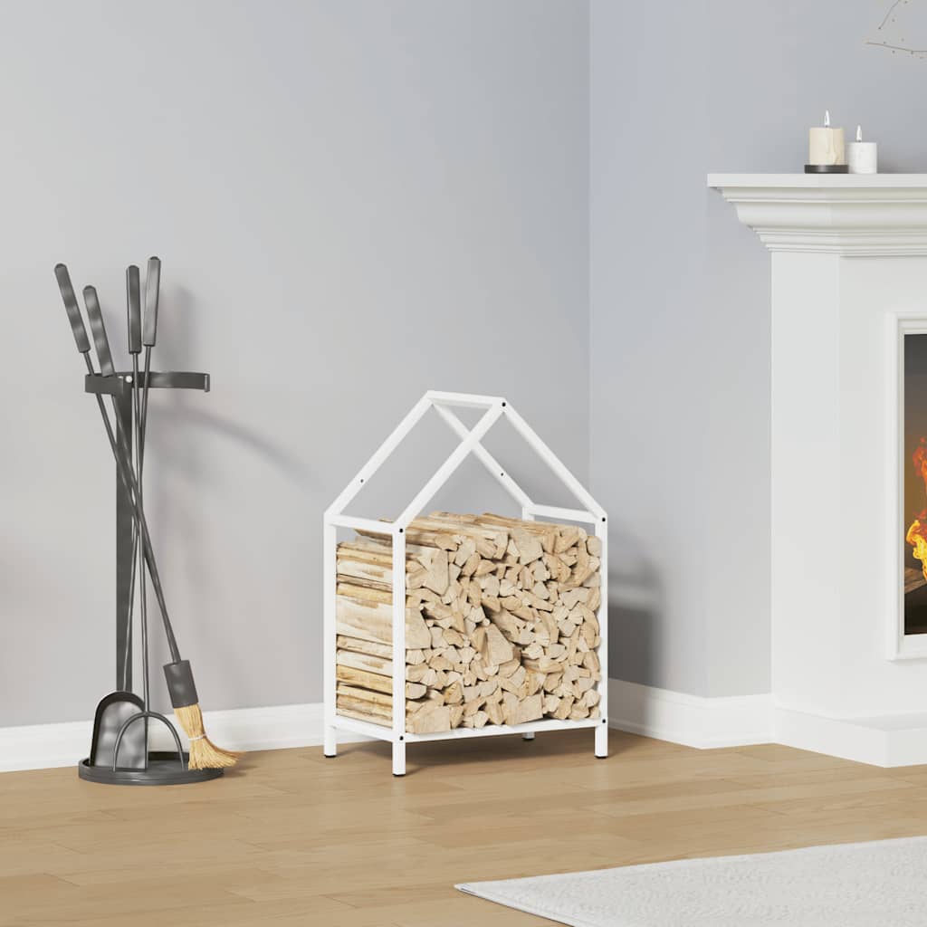 vidaXL Suport pentru lemne de foc alb 40x25x60 cm Oțel laminat la rece vidaXL Suport pentru lemne de foc alb 40x25x60 cm Oțel laminat la rece