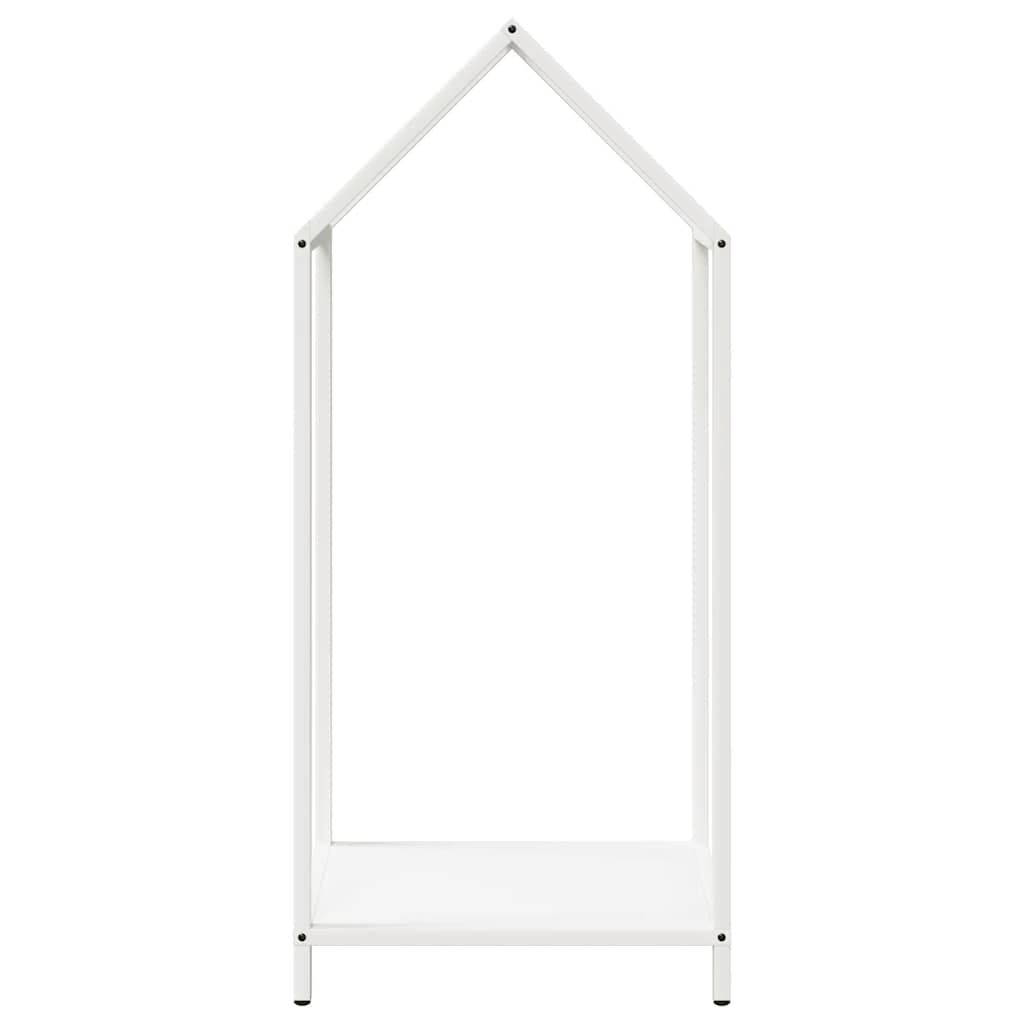 vidaXL Suport pentru lemne de foc alb 40x25x90 cm Oțel laminat la rece