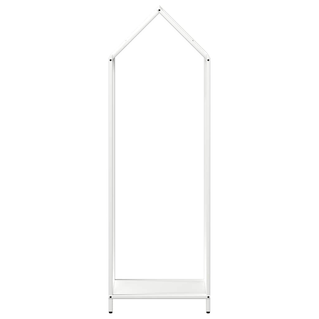 vidaXL Suport pentru lemne de foc alb 40x25x120cm Oțel laminat la rece