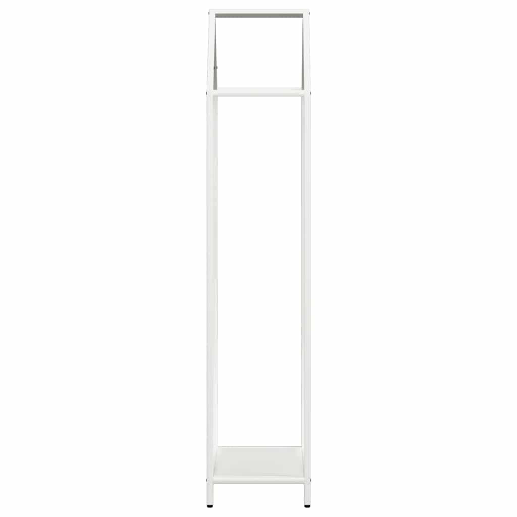 vidaXL Suport pentru lemne de foc alb 40x25x120cm Oțel laminat la rece