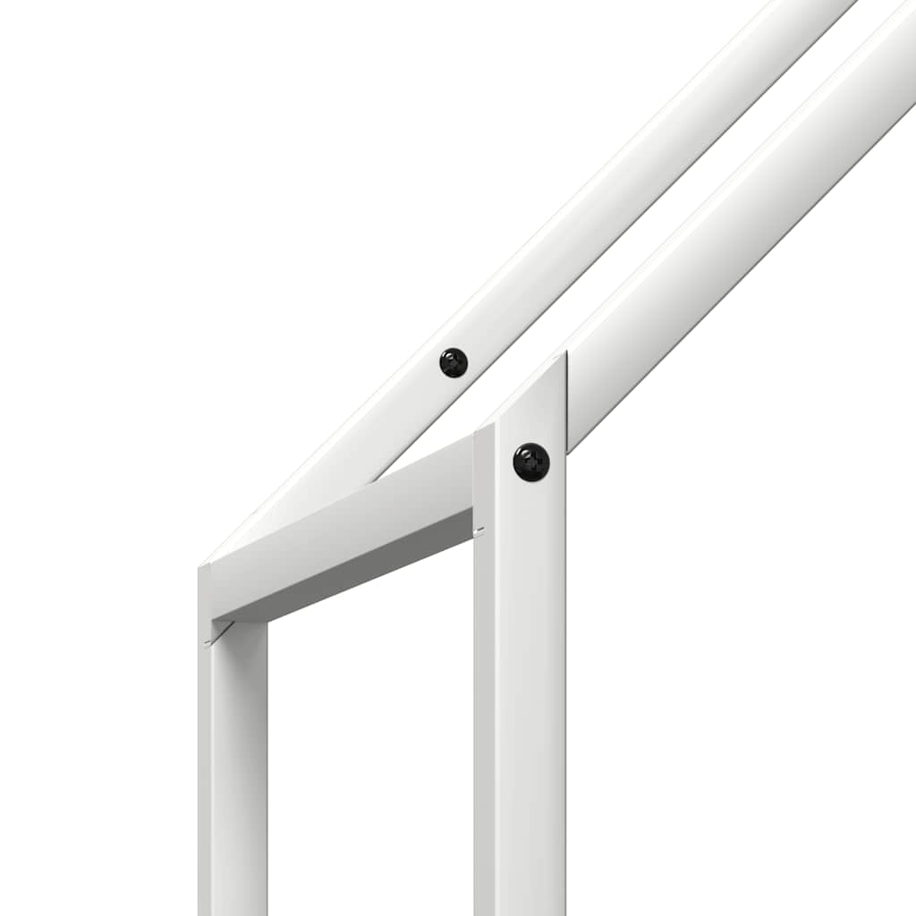 vidaXL Suport pentru lemne de foc alb 40x25x120cm Oțel laminat la rece
